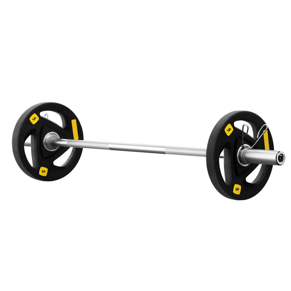 Everfit Barbells Set 16kg 120cm Dumbbells Barbells Plate Weight Lifting Home Gym - Image 4