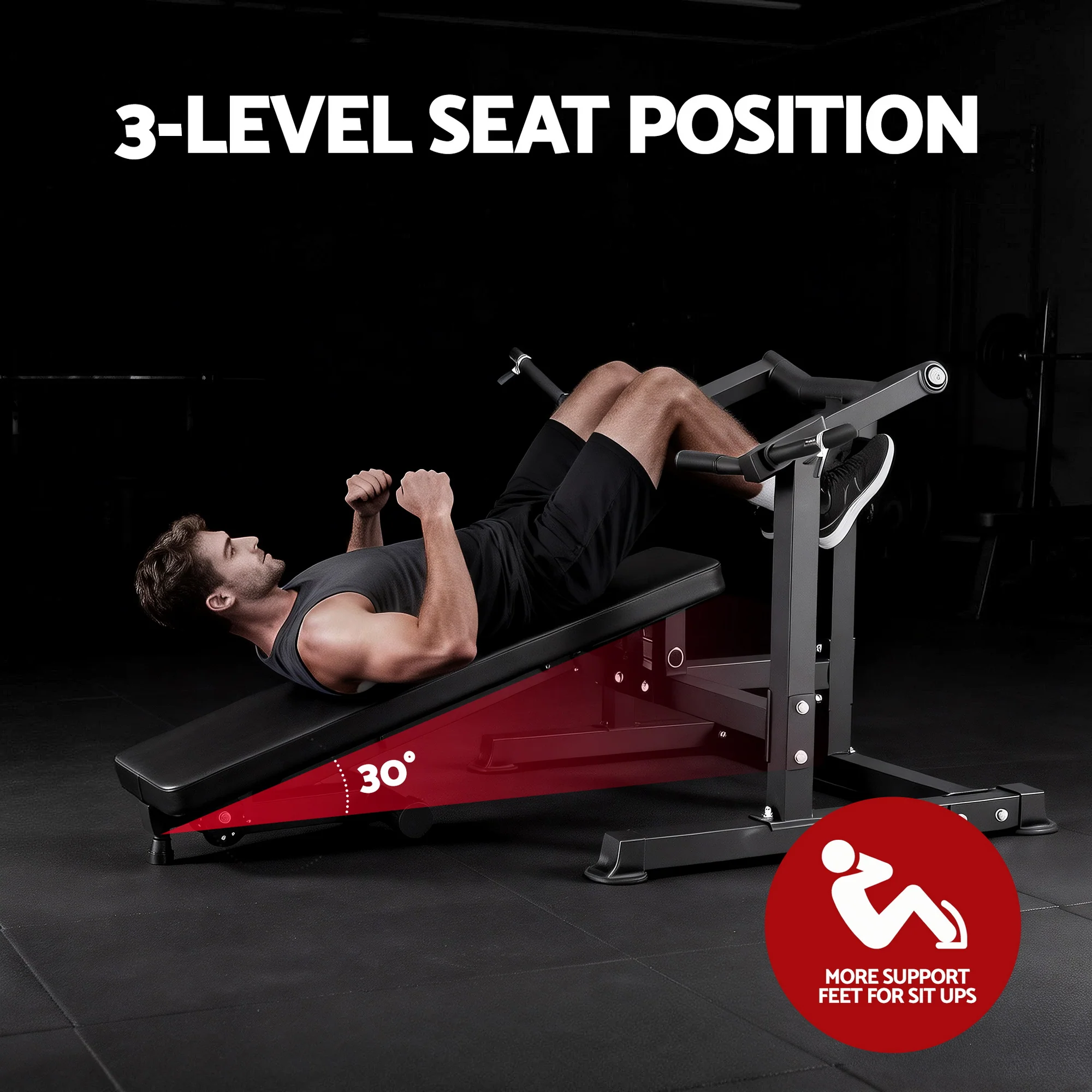 Everfit Chest Press Machine Home Gym Equipment Folding Workout Bench with Independent Arms Black - Image 4
