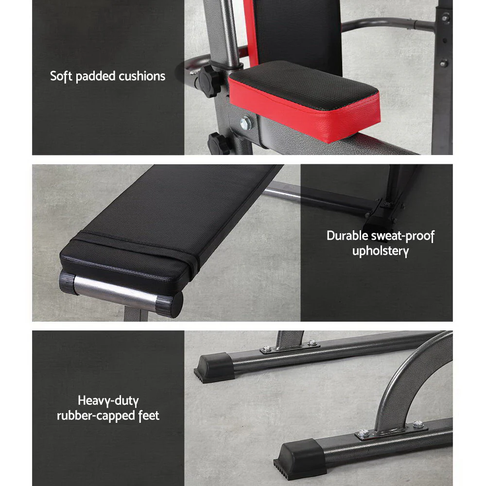 Everfit Weight Bench Chin Up Bar Bench Press Home Gym 380kg Capacity - Image 6