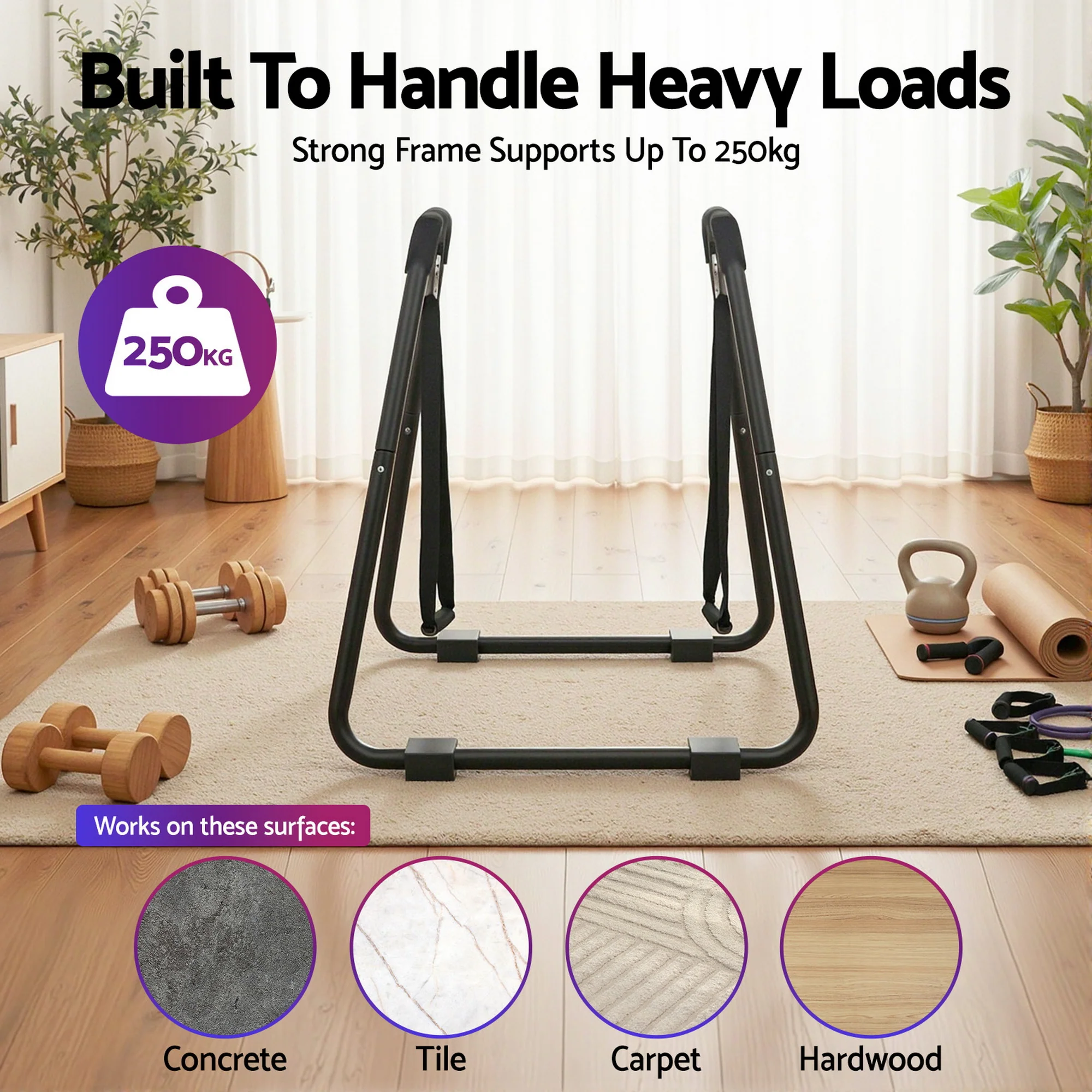 Everfit Dip Station Parallel Bars Heavy Duty Home Gym Stand Calisthenics Black - Image 6