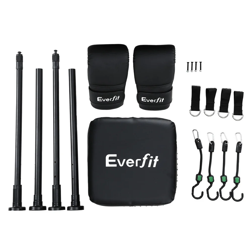 Everfit Doorway Punching Bag Adjustable Apartment Friendly with Boxing Gloves Black - Image 3