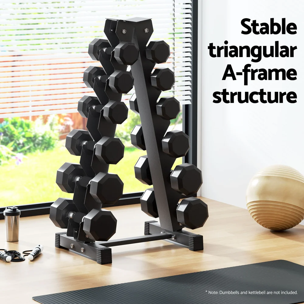Everfit Dumbbells Rack 6 Tier Dumbbell Stand Home Gym Storage 200kg Capacity - Image 4