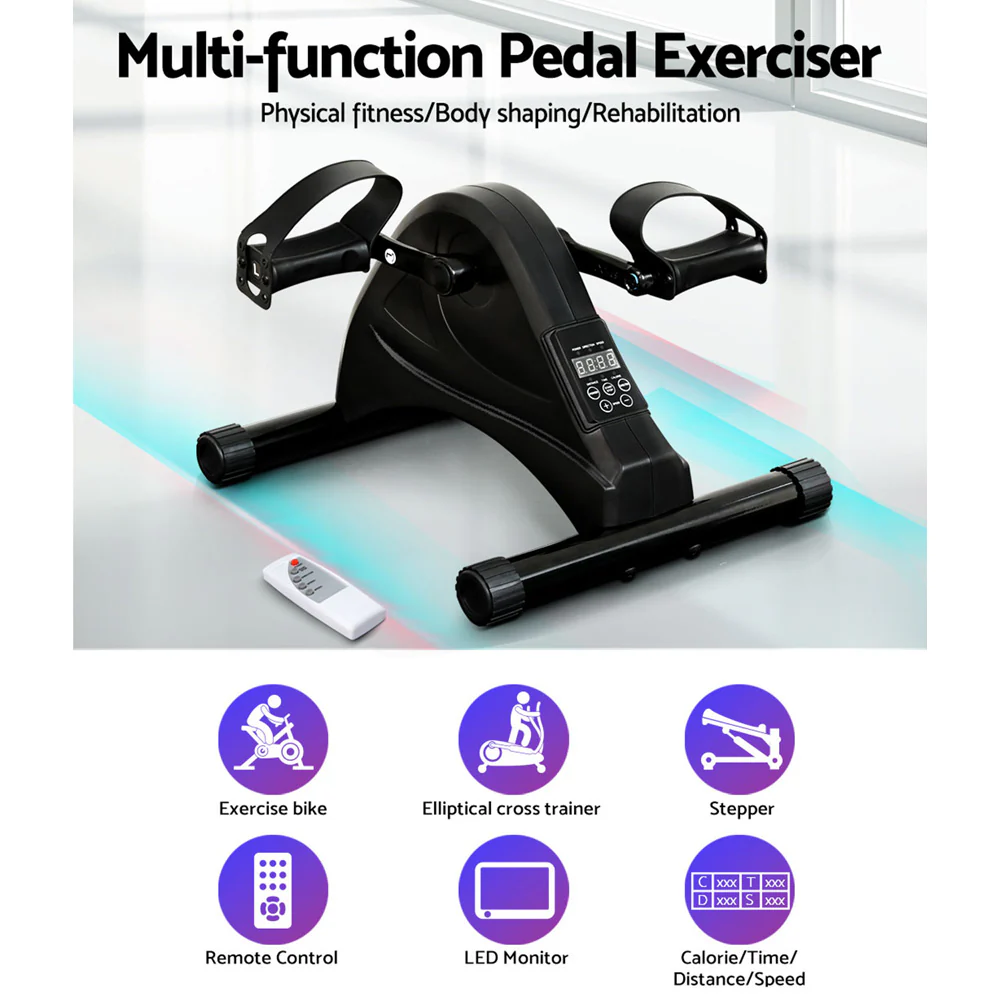 Everfit Pedal Exerciser Mini Exercise Bike Cross Trainer 80W - Image 5