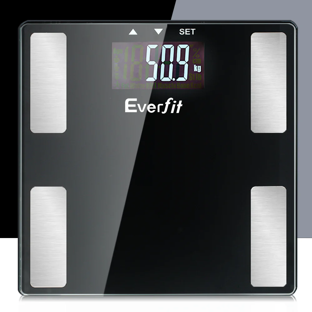 Everfit Body Fat Bathroom Scale Weighing BMI Monitor Gym 180KG - Image 7