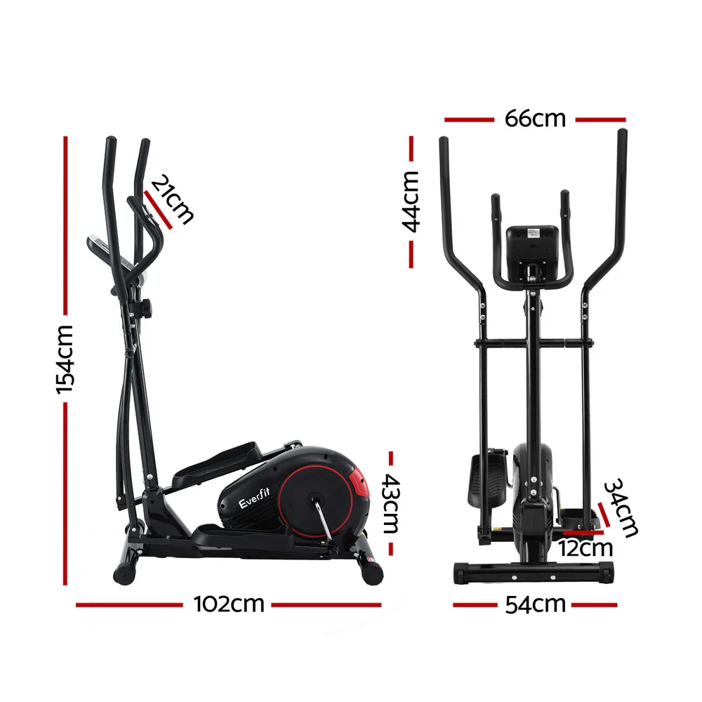 Everfit Exercise Bike Elliptical Cross Trainer Home Gym Fitness Machine LCD - Image 2