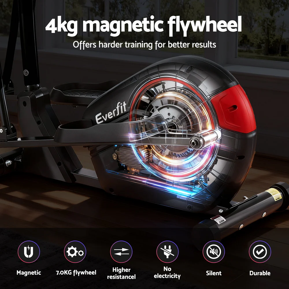 Everfit Exercise Bike Elliptical Cross Trainer Home Gym Fitness Machine LCD - Image 6