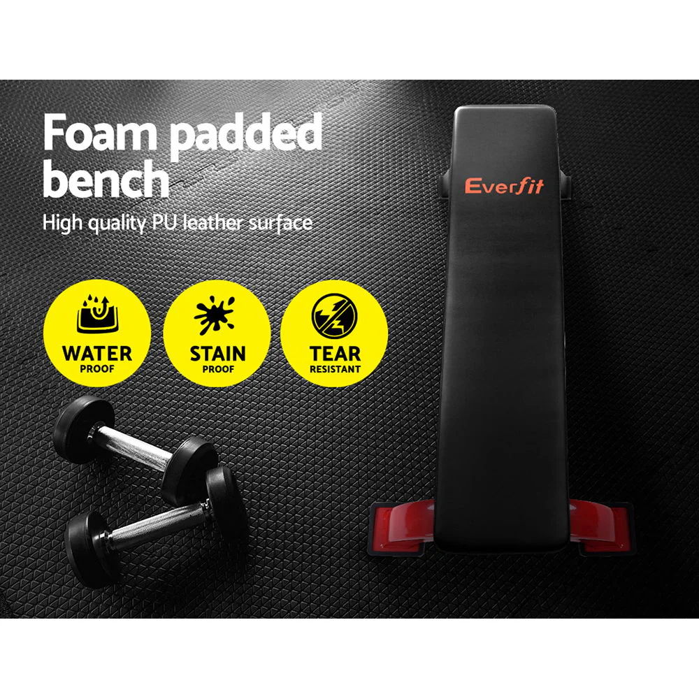 Everfit Weight Bench Flat Bench Press Home Gym Fitness 300KG Capacity - Image 6