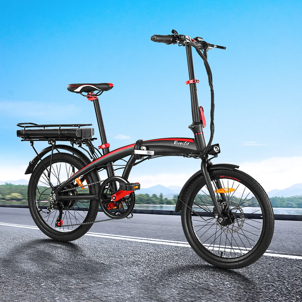 Everfit Folding Electric Bike Urban City Bicycle eBike Rechargeable Battery 250W - Image 8
