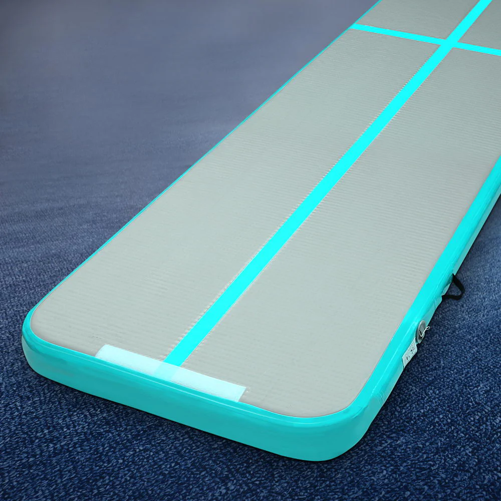 Everfit GoFun 4X1M Inflatable Air Track Mat Tumbling Floor Home Gymnastics Green - Image 7