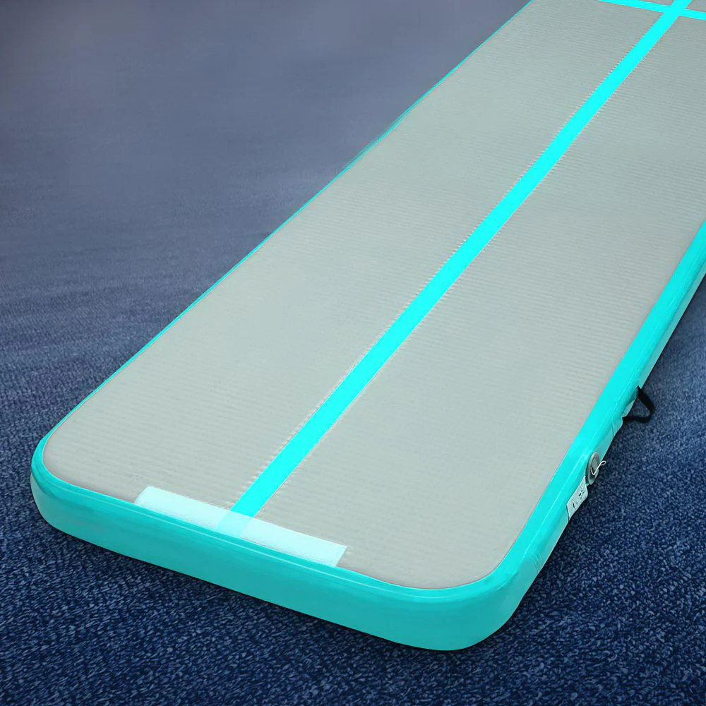 Everfit GoFun 5X1M Inflatable Air Track Mat Tumbling Floor Home Gymnastics Green - Image 7