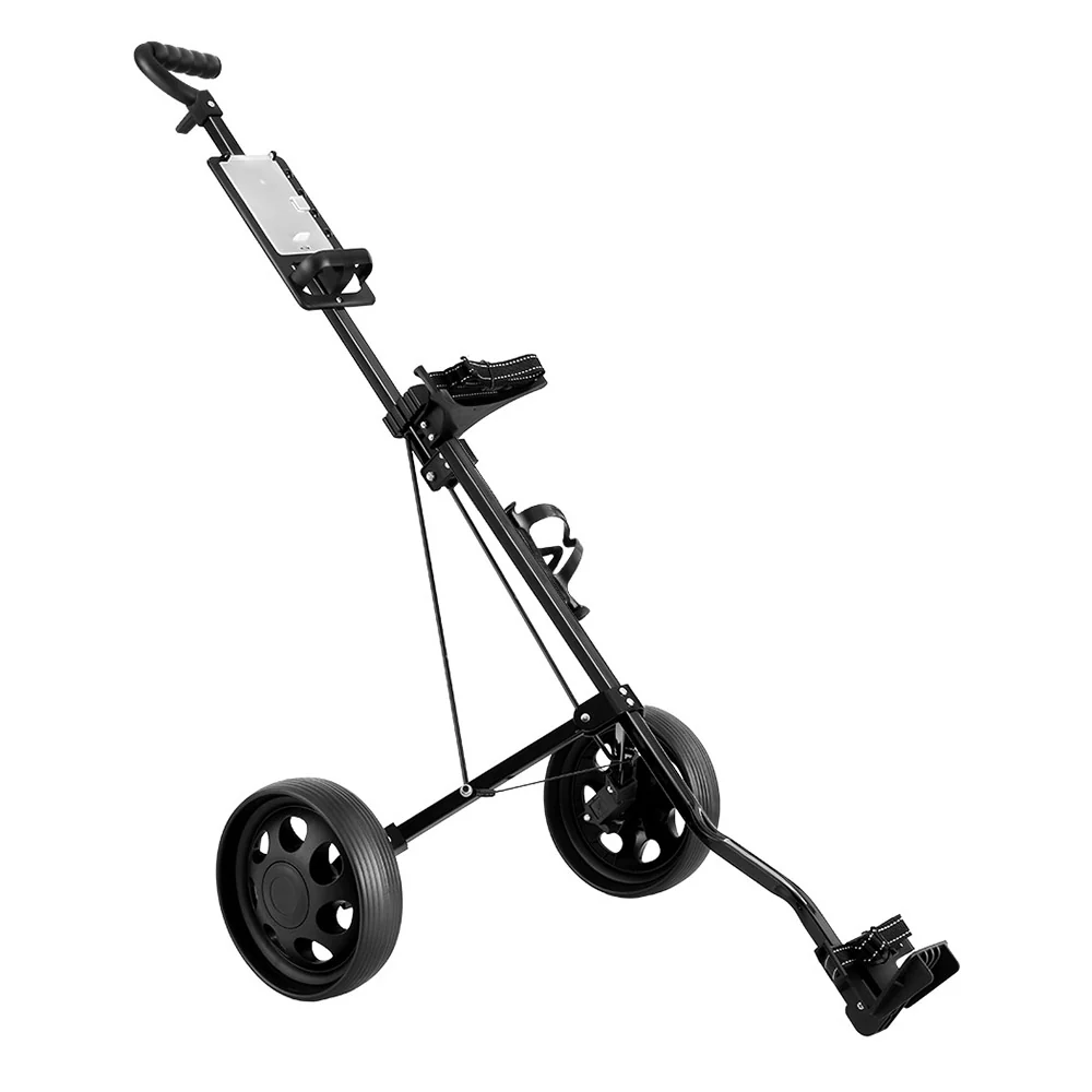 Everfit Golf Buggy Quick Folding Trolley Golf Cart Trolley 2 Wheels Cup Holder - Image 4