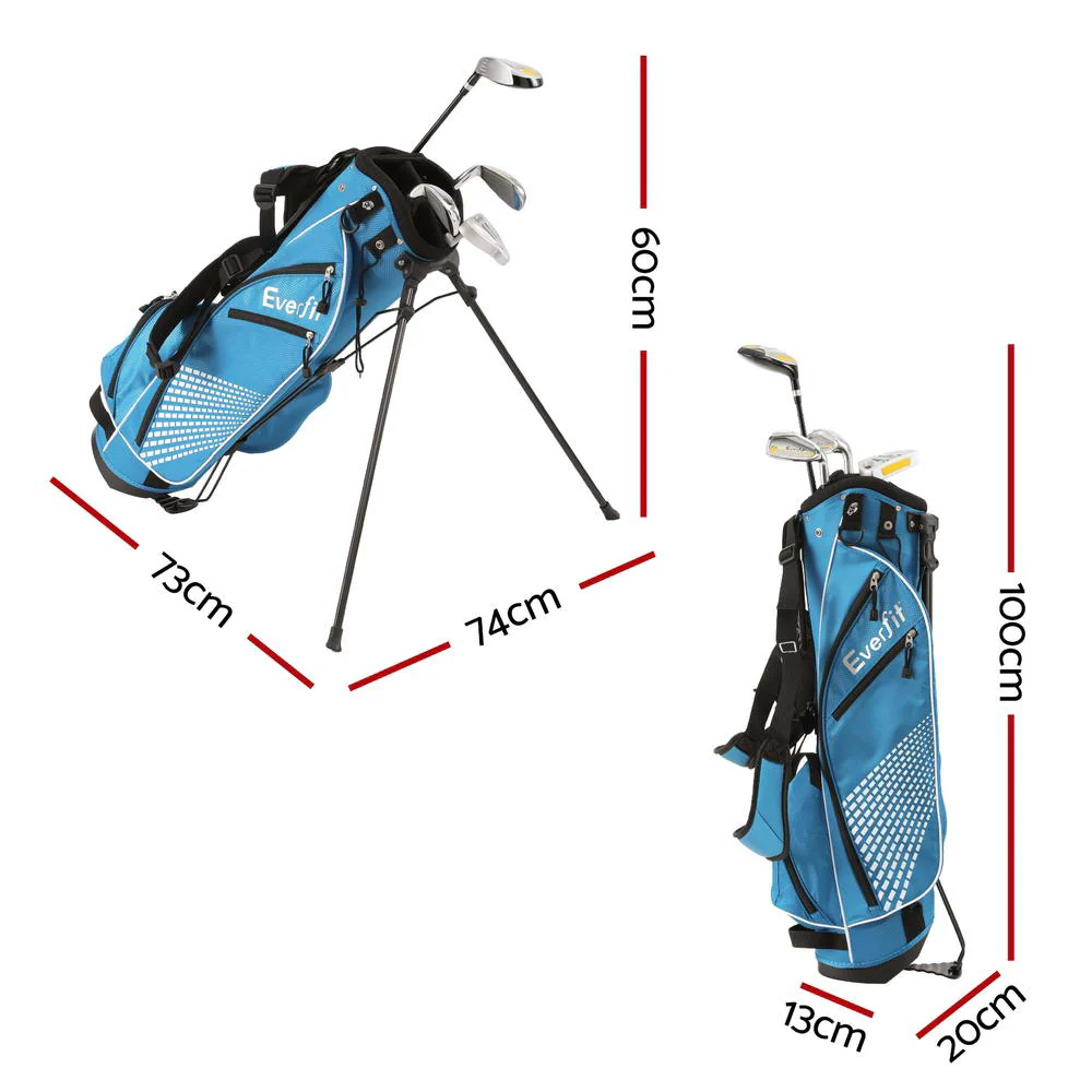 Everfit Golf Clubs Set Junior Right Handed Golf Wedges Iron Golf Stand Bag - Image 2