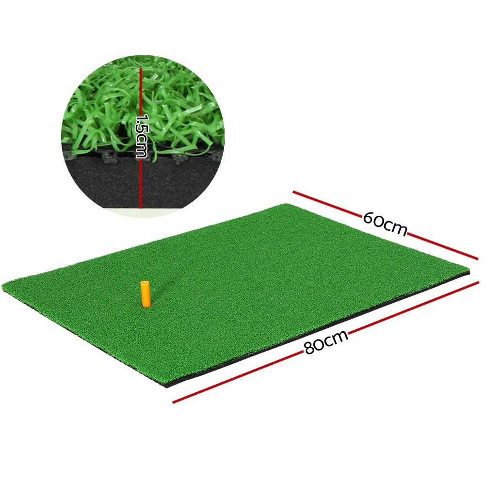 Everfit Golf Hitting Practice Mat Portable Driving Range Training Aid 80x60cm - Image 2