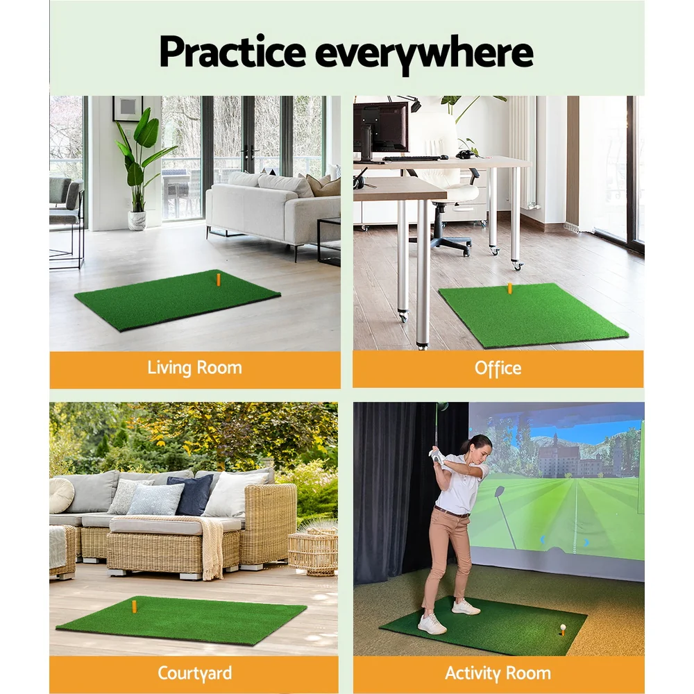 Everfit Golf Hitting Practice Mat Portable Driving Range Training Aid 80x60cm - Image 7
