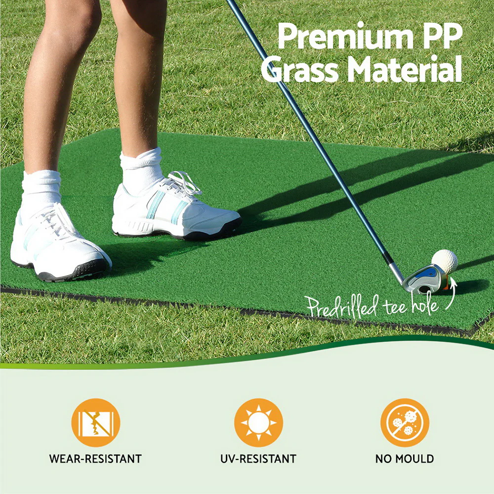 Everfit Golf Hitting Mat Portable DrivingÂ Range PracticeÂ Training Aid 100x125cm - Image 4
