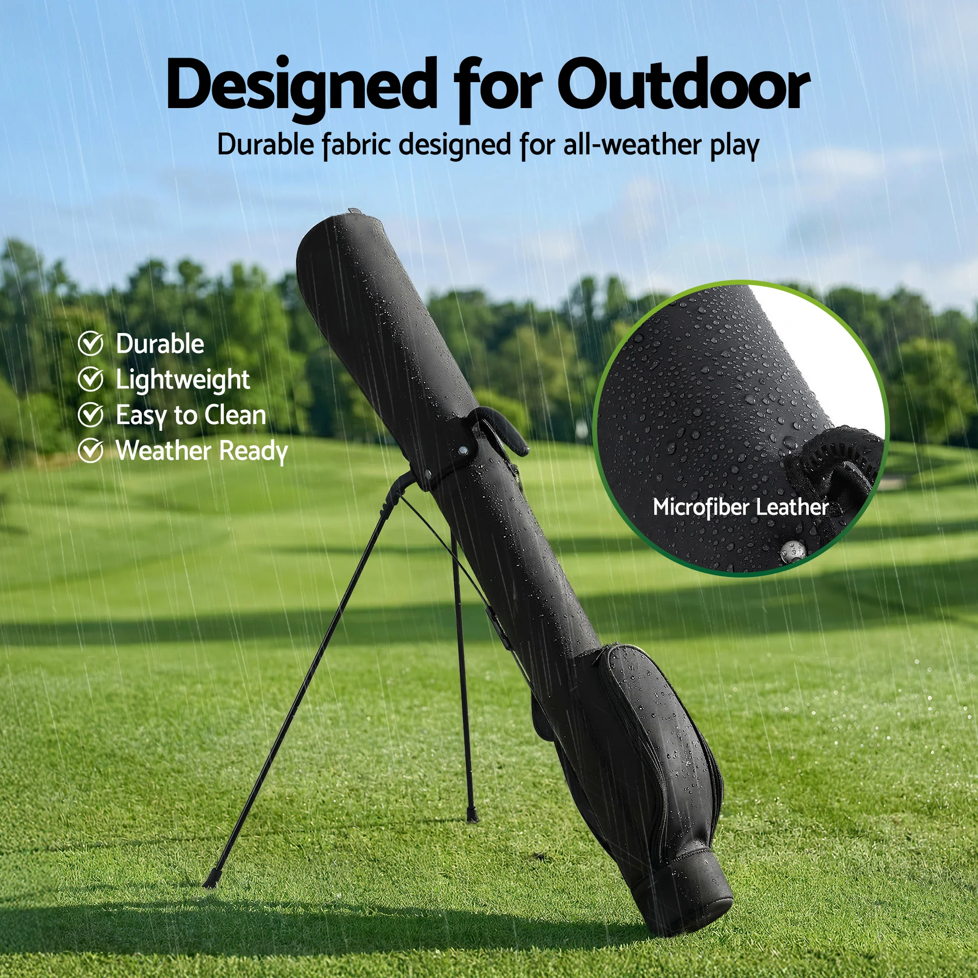 Everfit Golf Stand Bag Lightweight Sunday Pitch And Putt Bag Black - Image 6
