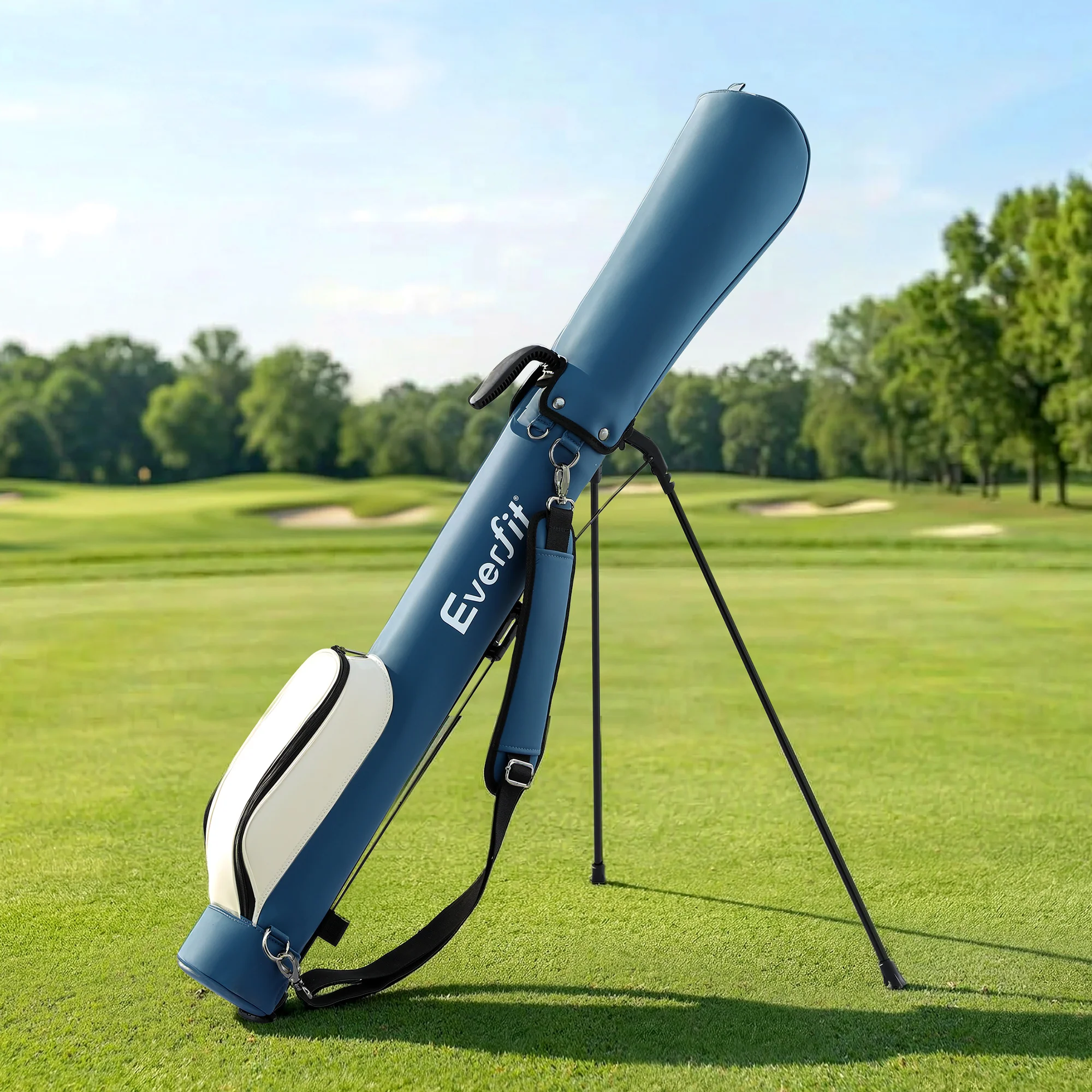 Everfit Golf Stand Bag Lightweight Sunday Pitch And Putt Bag Blue - Image 8