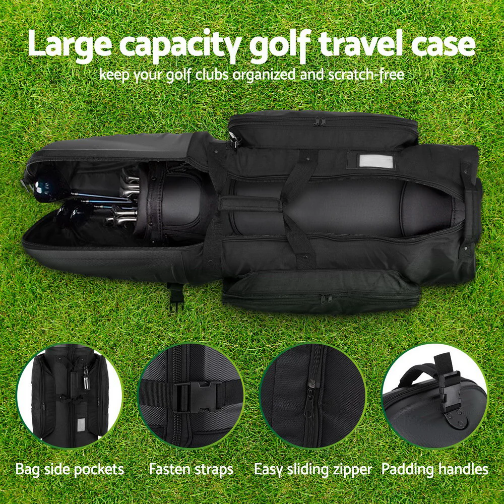 Everfit Golf Travel Bags for Airlines with Wheels Golf Clubs Hard Case Foldable - Image 6