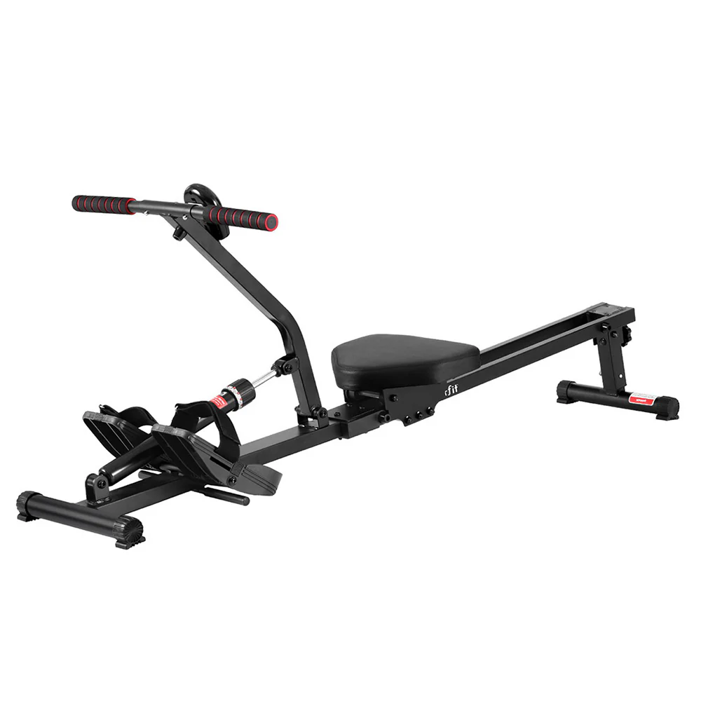 Everfit Hydraulic Rowing Machine Rower 12 Levels Resistance Exercise Fitness Gym Cardio-Black