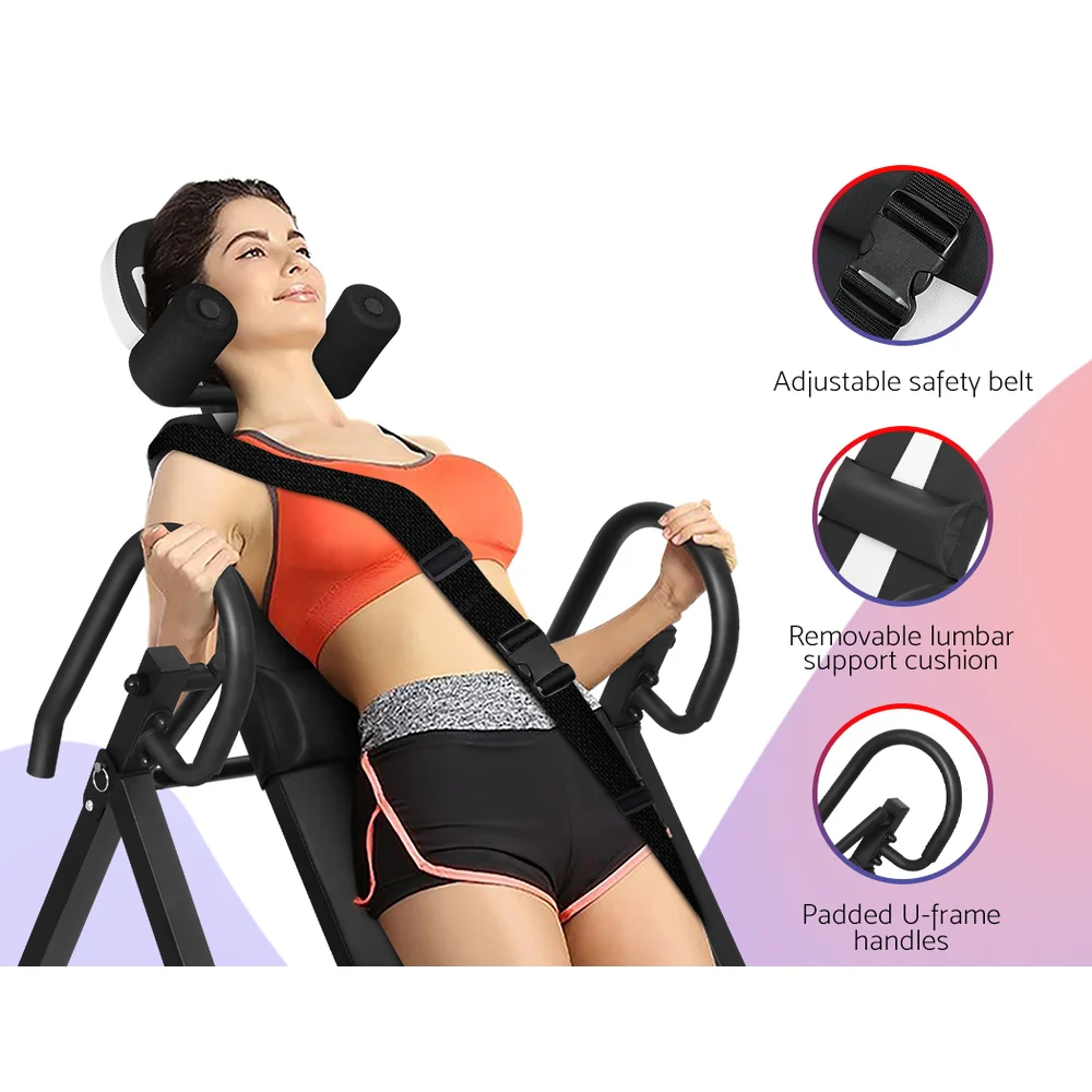 Everfit Inversion Table Gravity Exercise Inverter Back Stretcher Home Gym Grey - Image 6