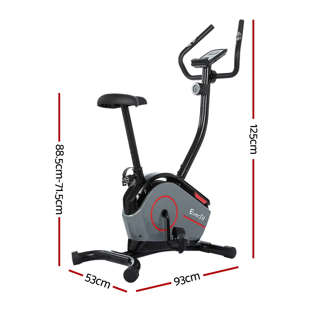Everfit Magnetic Exercise Bike 8 Levels Upright Bike Fitness Home Gym Cardio - Image 2