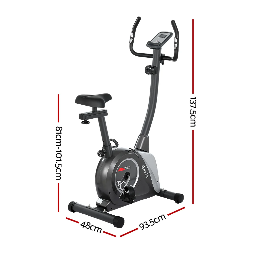 Everfit Magnetic Exercise Bike Upright Bike Fitness Home Gym Cardio - Image 2