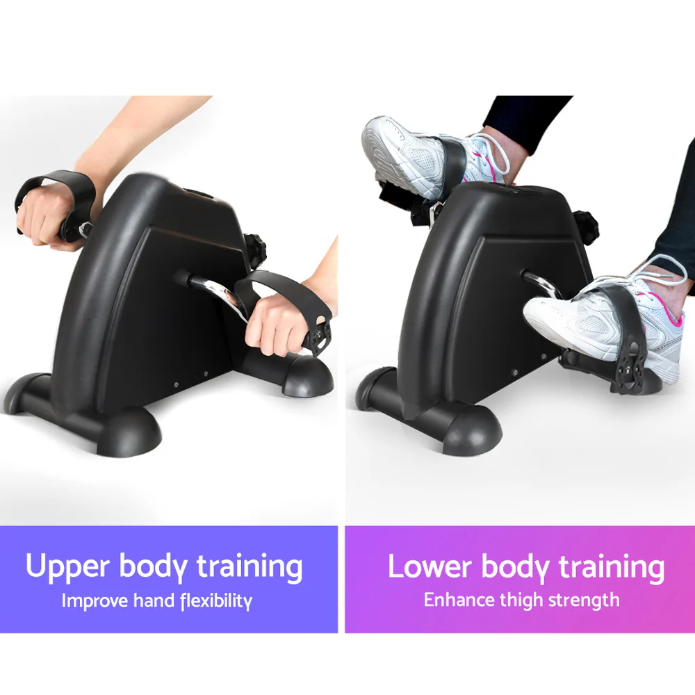 Everfit Pedal Exerciser Mini Exercise Bike Cross Trainer Black - Image 4