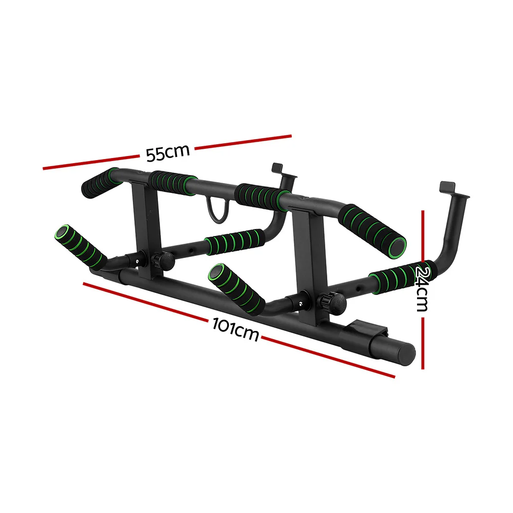 Everfit Multi-Grip Pull Up Bar Doorway Chin Up Horizontal Bar Home Gym Workout 101cm - Image 2