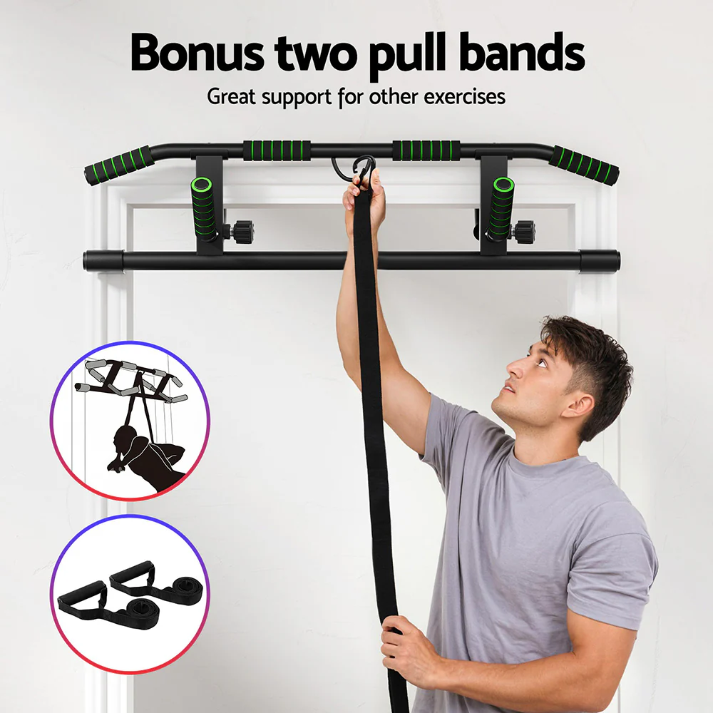 Everfit Multi-Grip Pull Up Bar Doorway Chin Up Horizontal Bar Home Gym Workout 101cm - Image 6