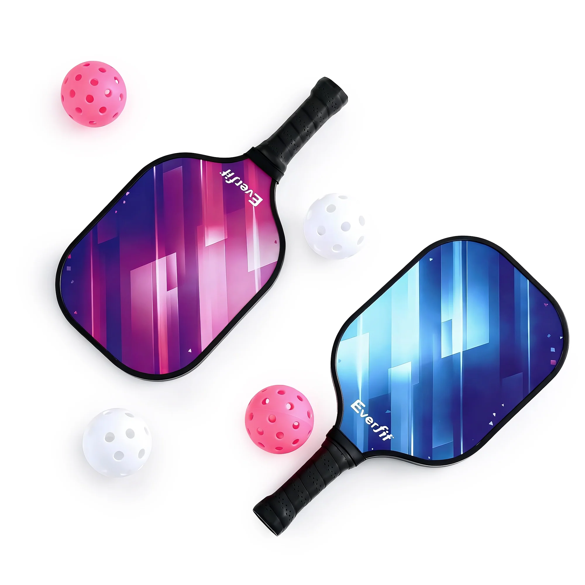 Everfit Pickleball Paddle Set Fibreglass Racquet Honeycomb Core With Bag - Image 3