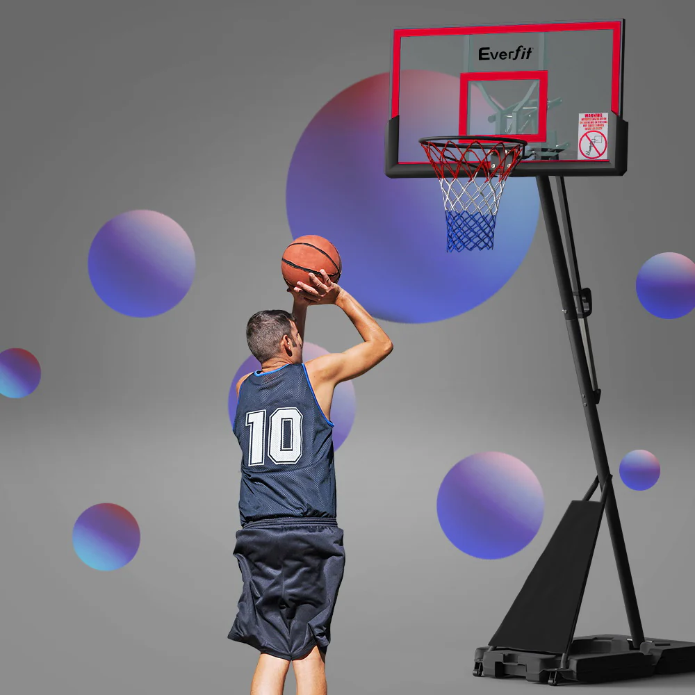 Everfit 3.05M Basketball Hoop Stand System Adjustable Height Portable Red Pro - Image 7
