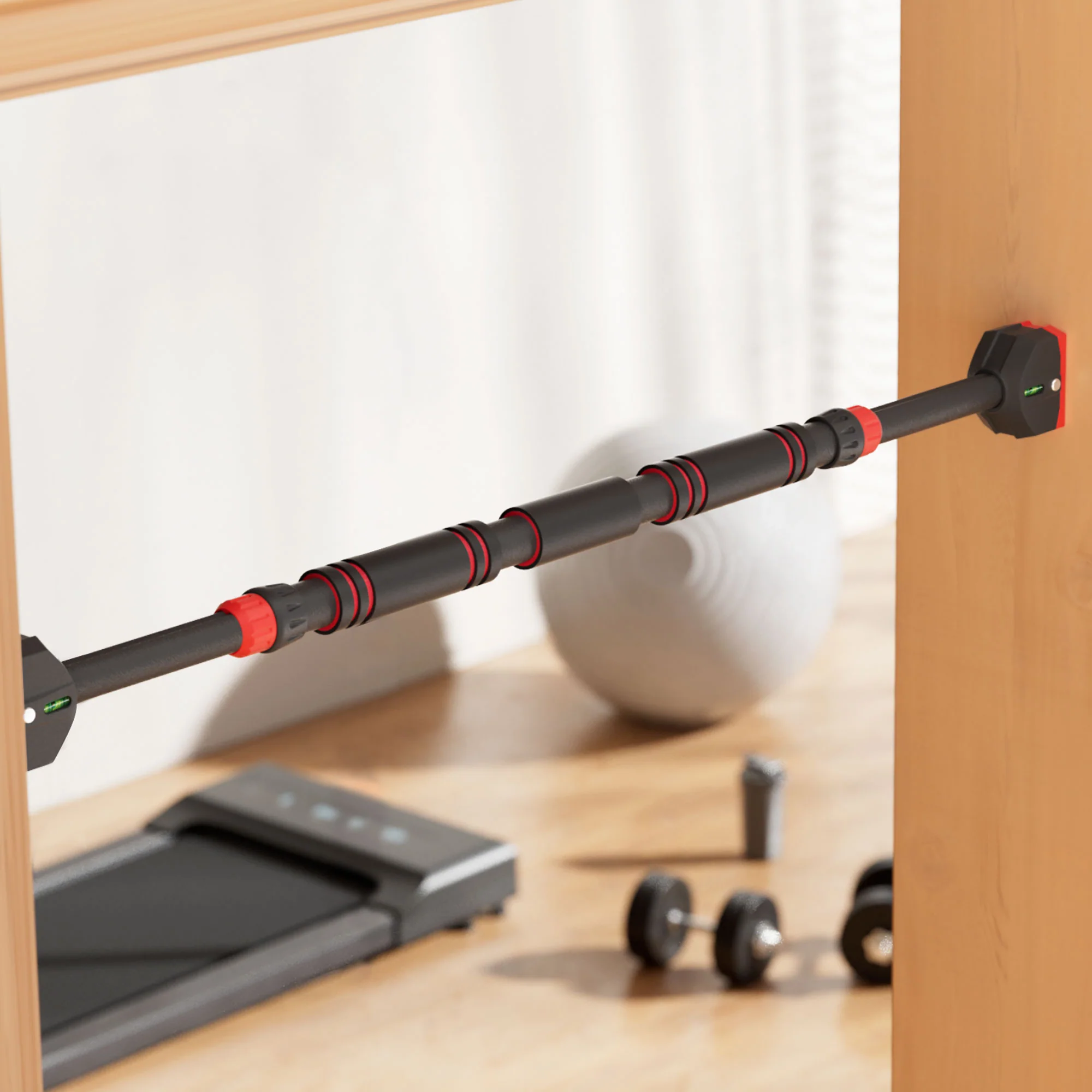 Everfit Pull Up Bar 70CM-95CM Doorway Chin Up Horizontal Bar Gym - Image 8