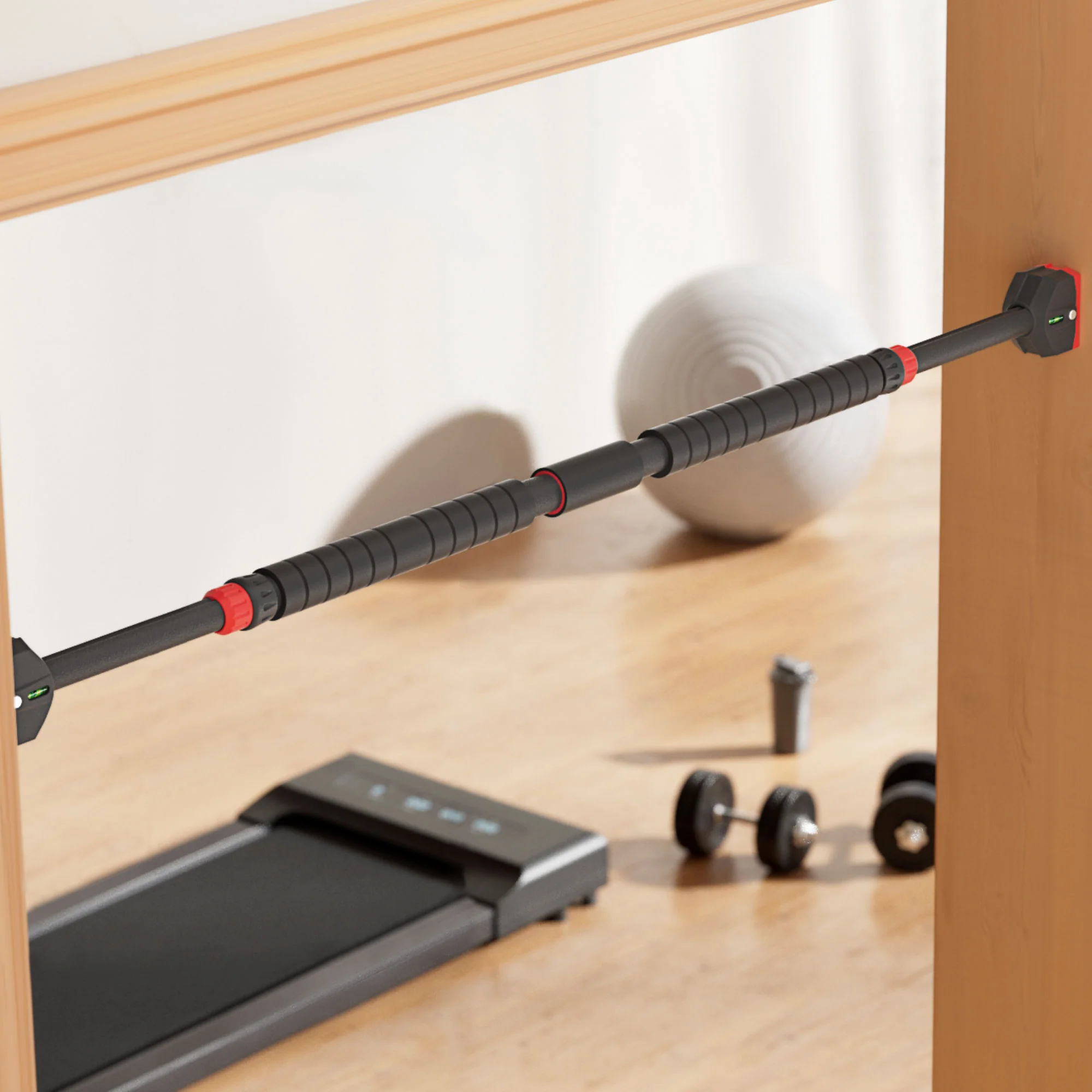 Everfit Pull Up Bar 90CM-125CM Doorway Chin Up Horizontal Bar Gym - Image 8