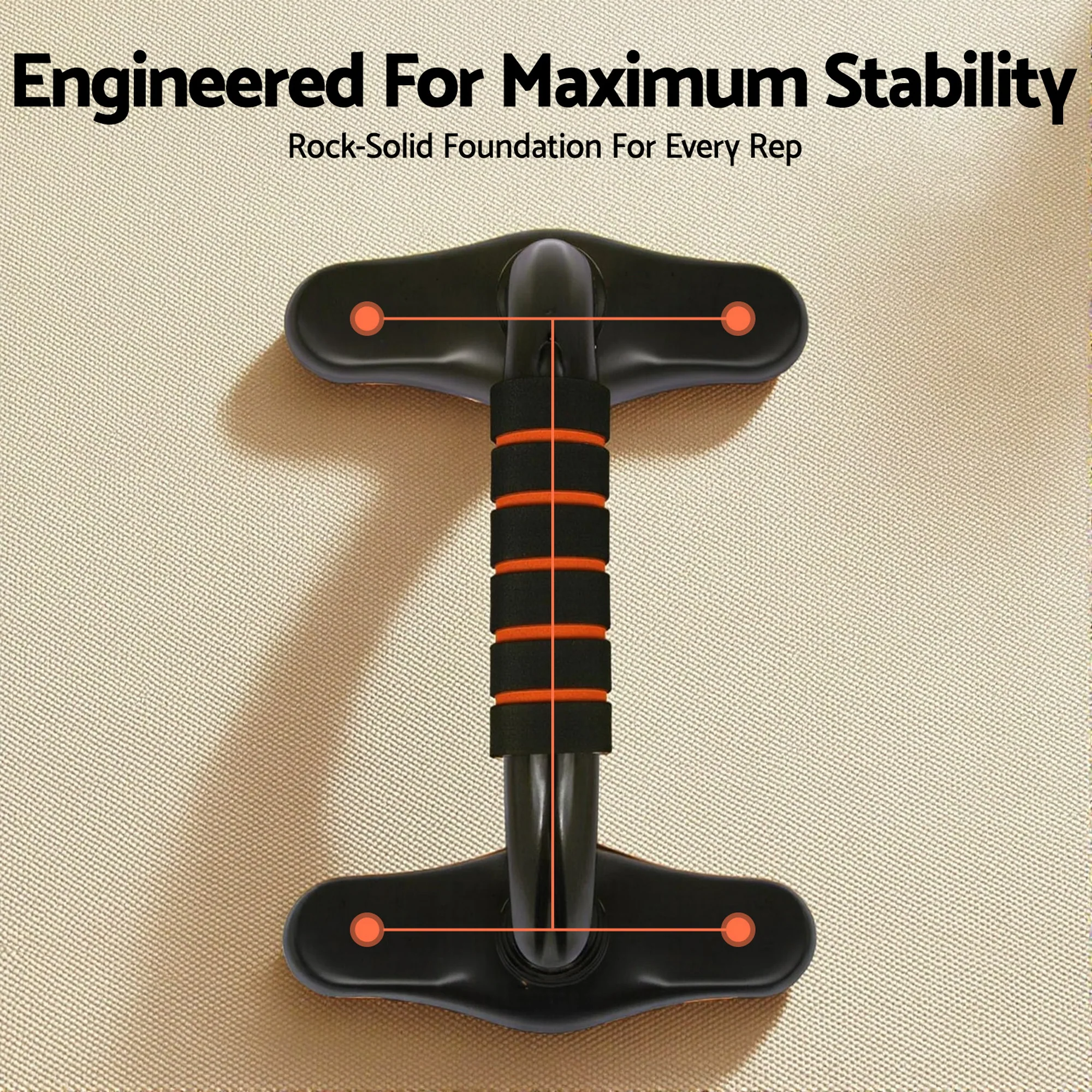 Everfit Push Up Bars Stands Parallel Handles Home Gym Fitness Strength Training - Image 6