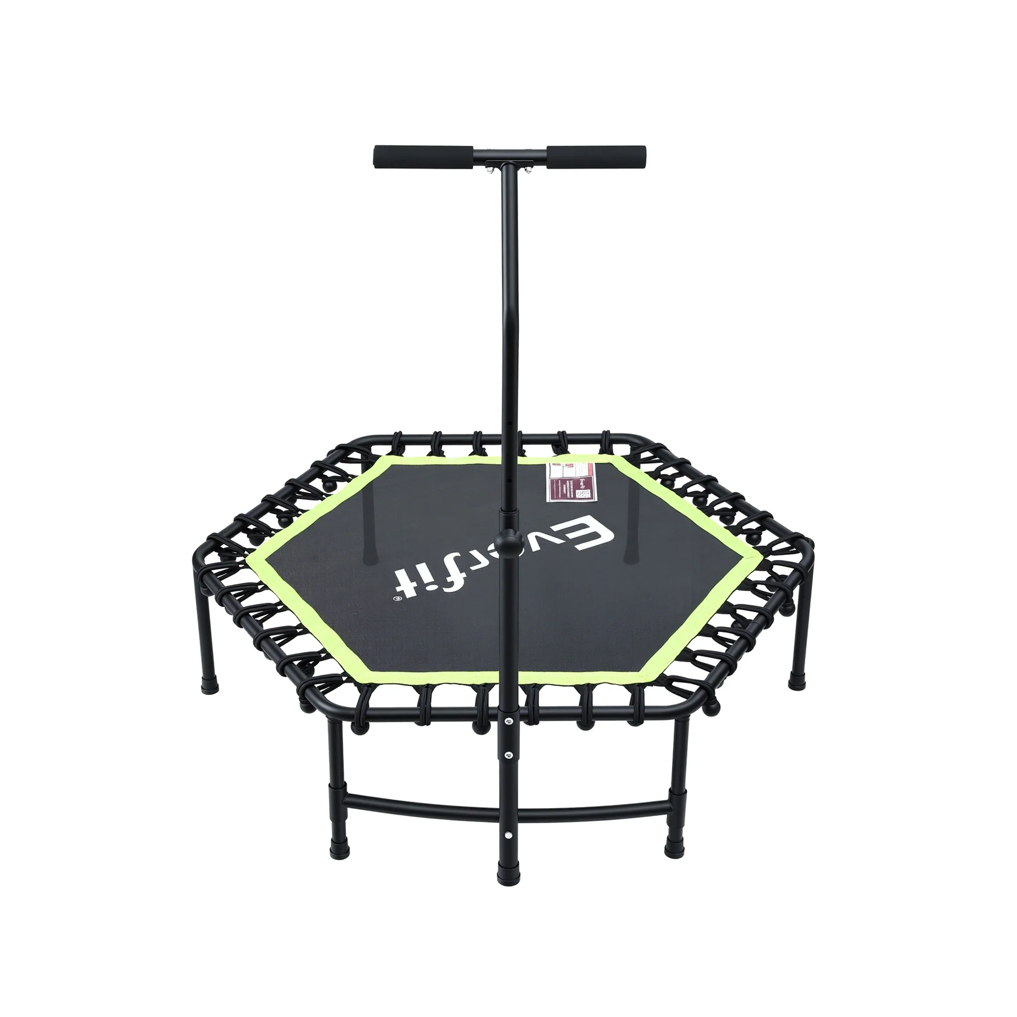 Everfit 48inch Hexagon Fitness Trampoline Rebounder Adjustable Handrail Green - Image 3