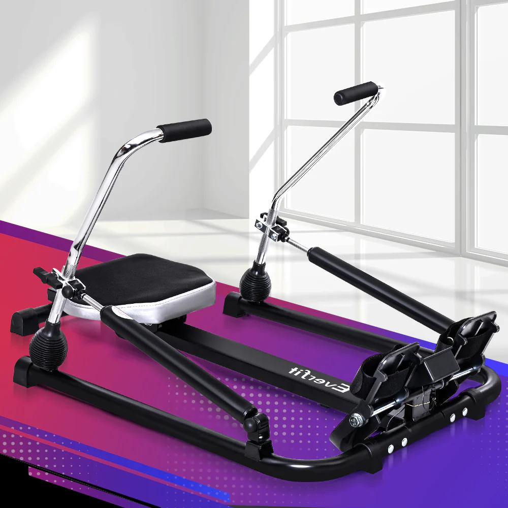 Everfit Rowing Machine Rower Hydraulic Resistance Fitness Gym Home Cardio - Image 7