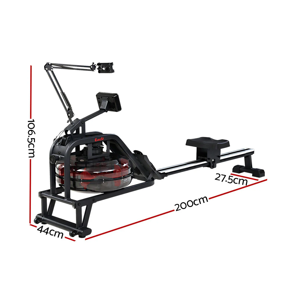 Everfit Rowing Exercise Machine Rower Water Resistance Fitness Gym Home Cardio - Image 2