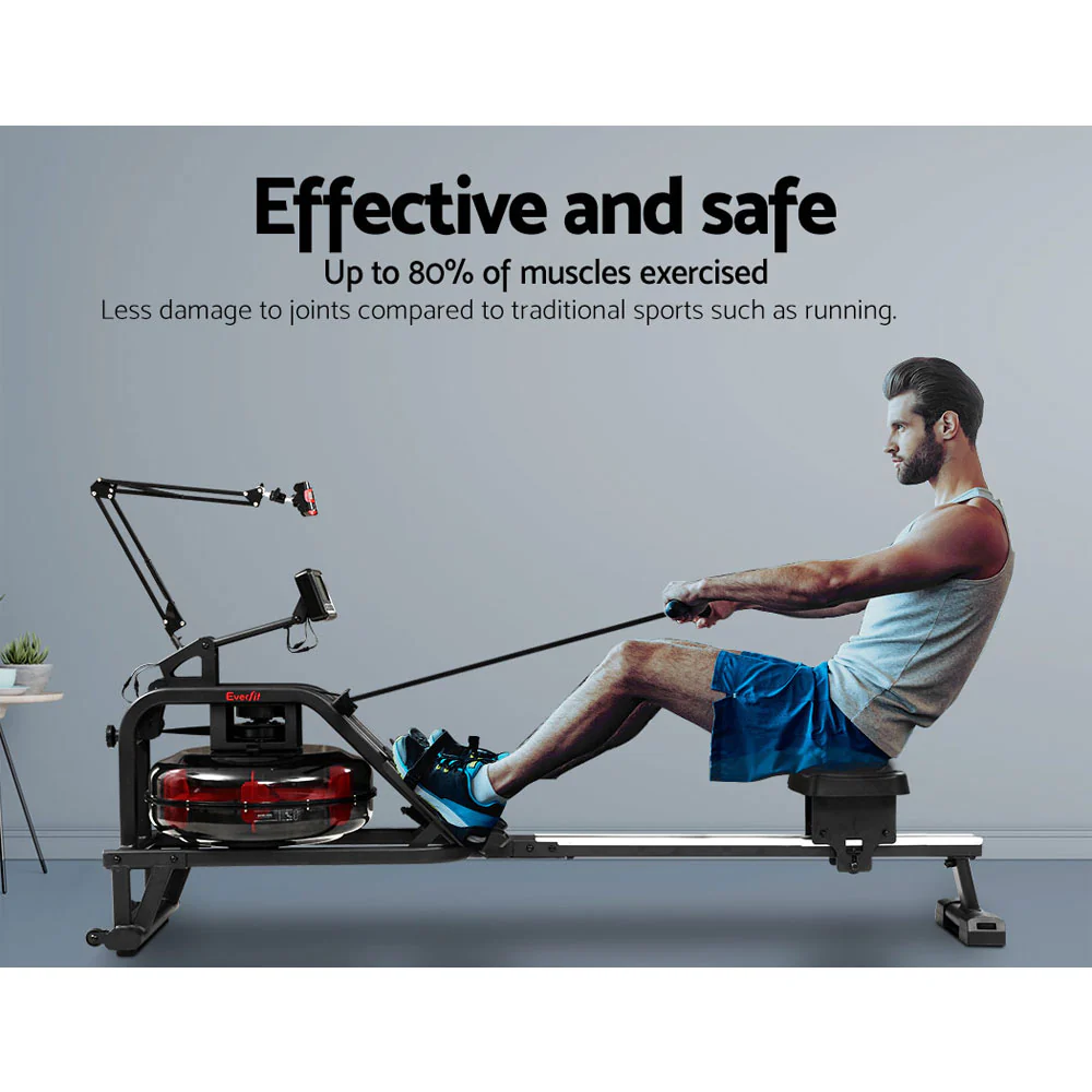 Everfit Rowing Exercise Machine Rower Water Resistance Fitness Gym Home Cardio - Image 4