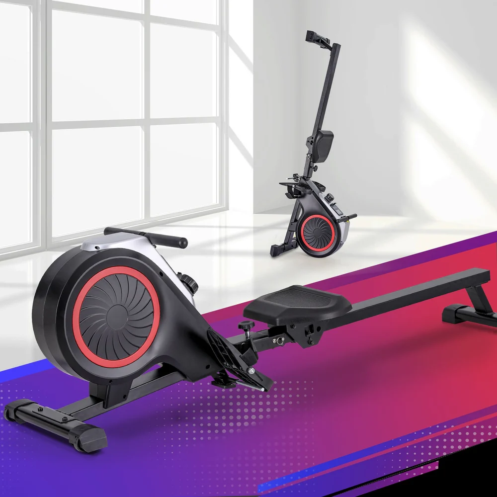 Everfit Rowing Machine 16 Levels Foldable Magnetic Rower Gym Cardio Workout - Image 2