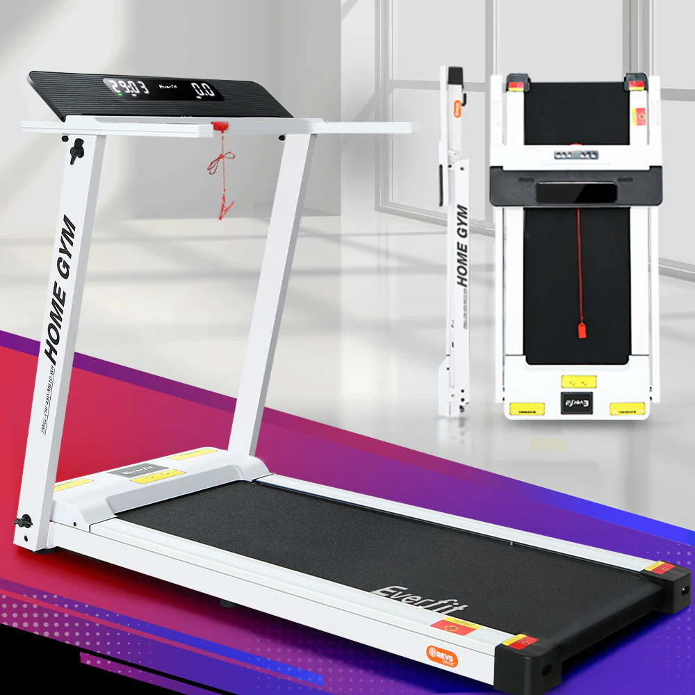 Everfit Treadmill Electric Home Gym Fitness Exercise Fully Foldable 450mm White - Image 8