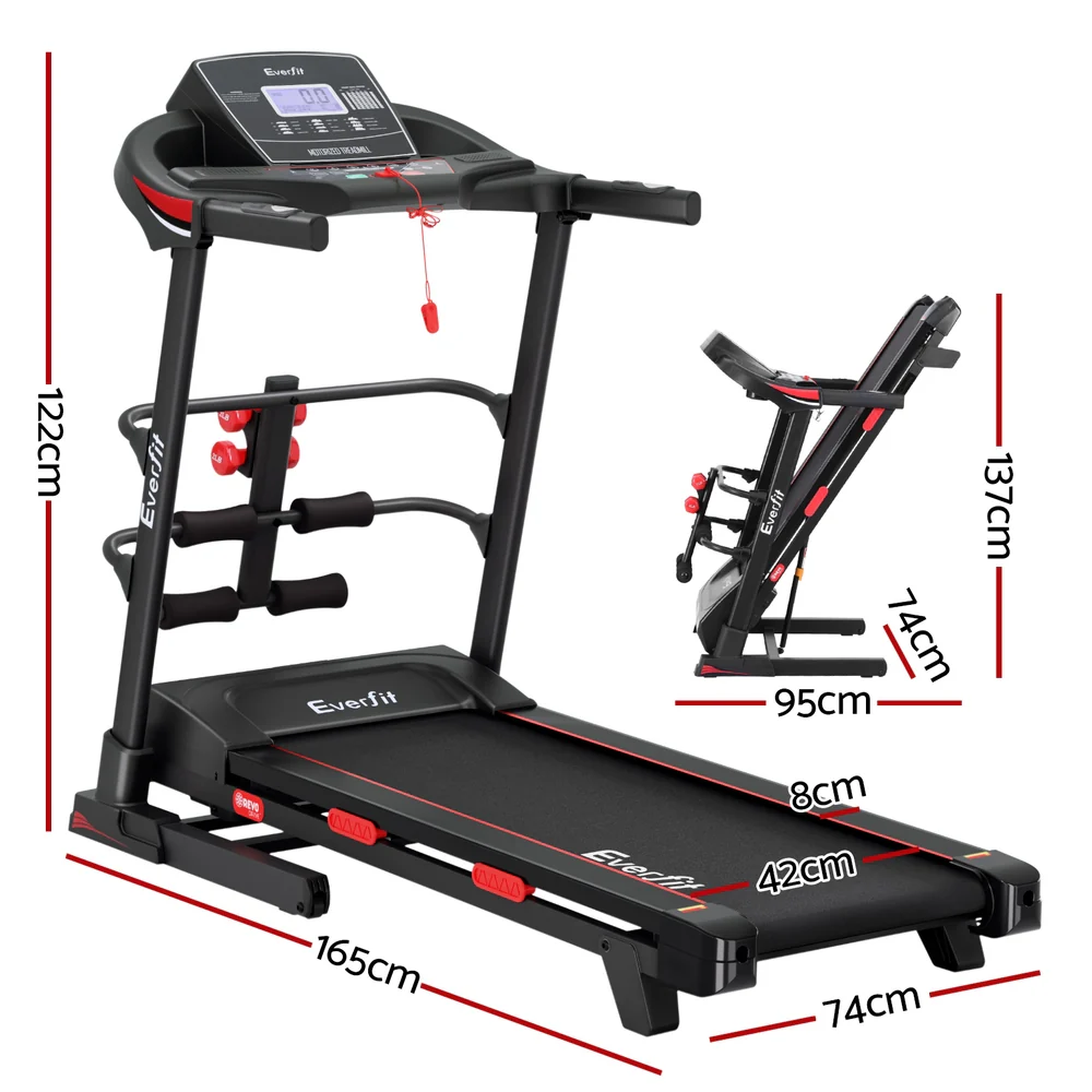 Everfit Treadmill Electric Home Gym Fitness Exercise Machine w/ Sit Up Bar 420mm - Image 3