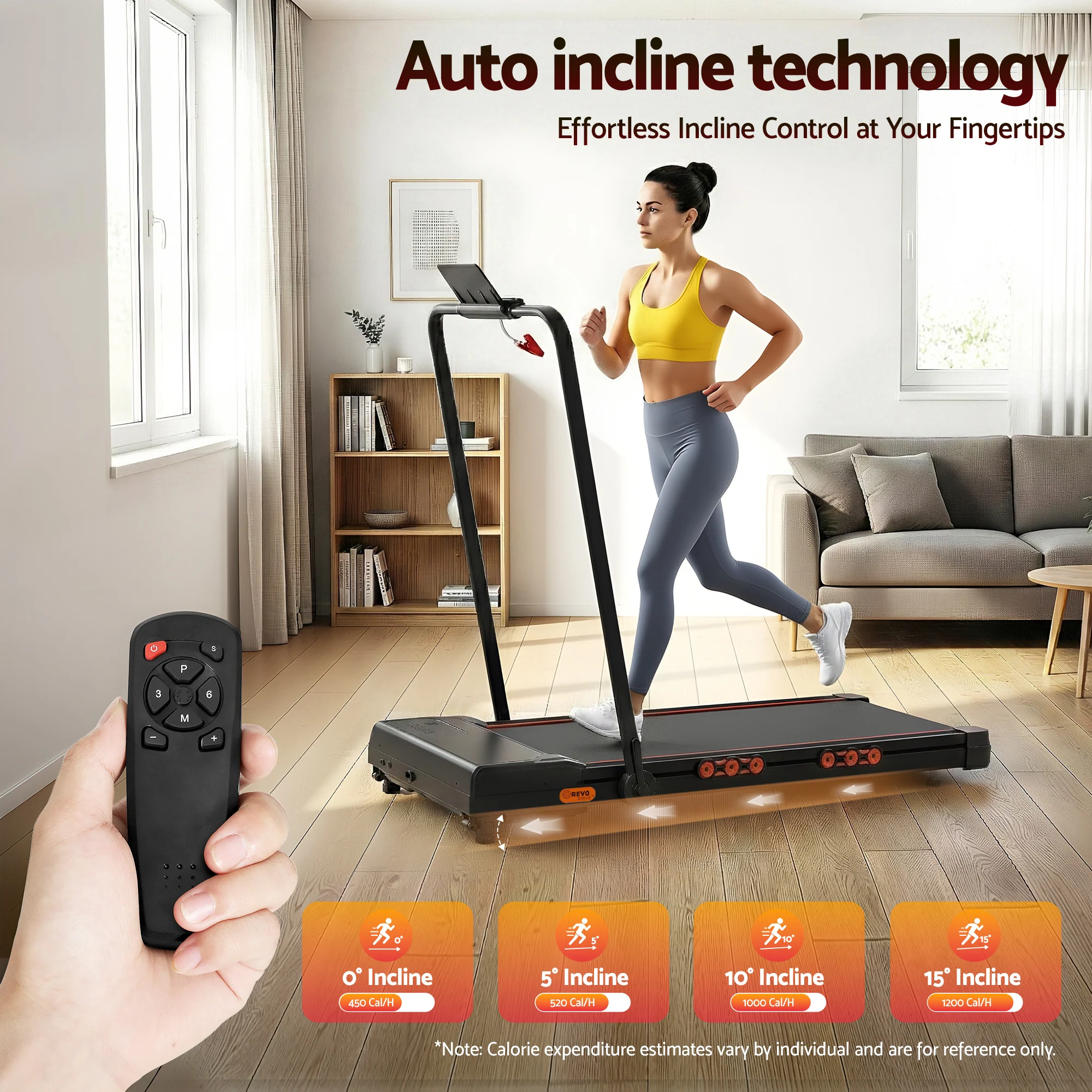 Everfit Treadmill Electric Walking Pad Auto Incline Foldable for Home Gym Black - Image 6