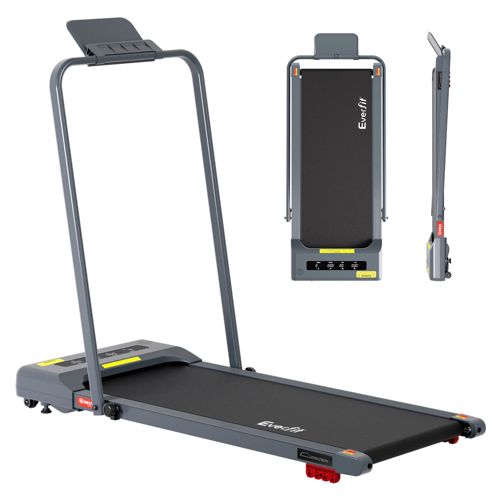 Everfit Treadmill Electric Walking Pad Incline Under Desk 380mm Grey - Image 3