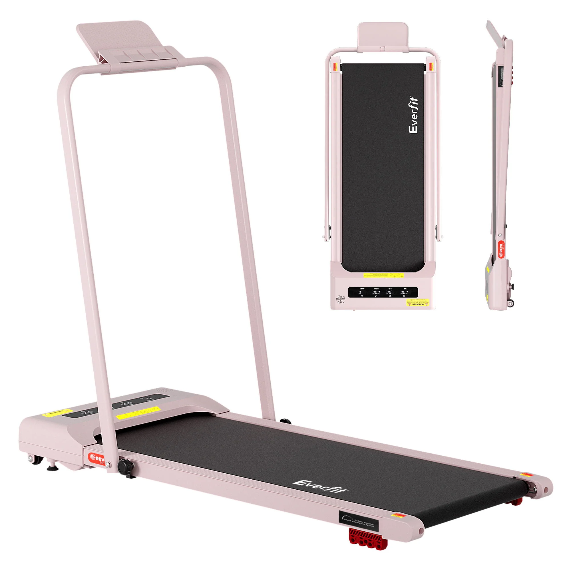 Everfit Treadmill Electric Walking Pad Incline Under Desk 380mm Pink - Image 3
