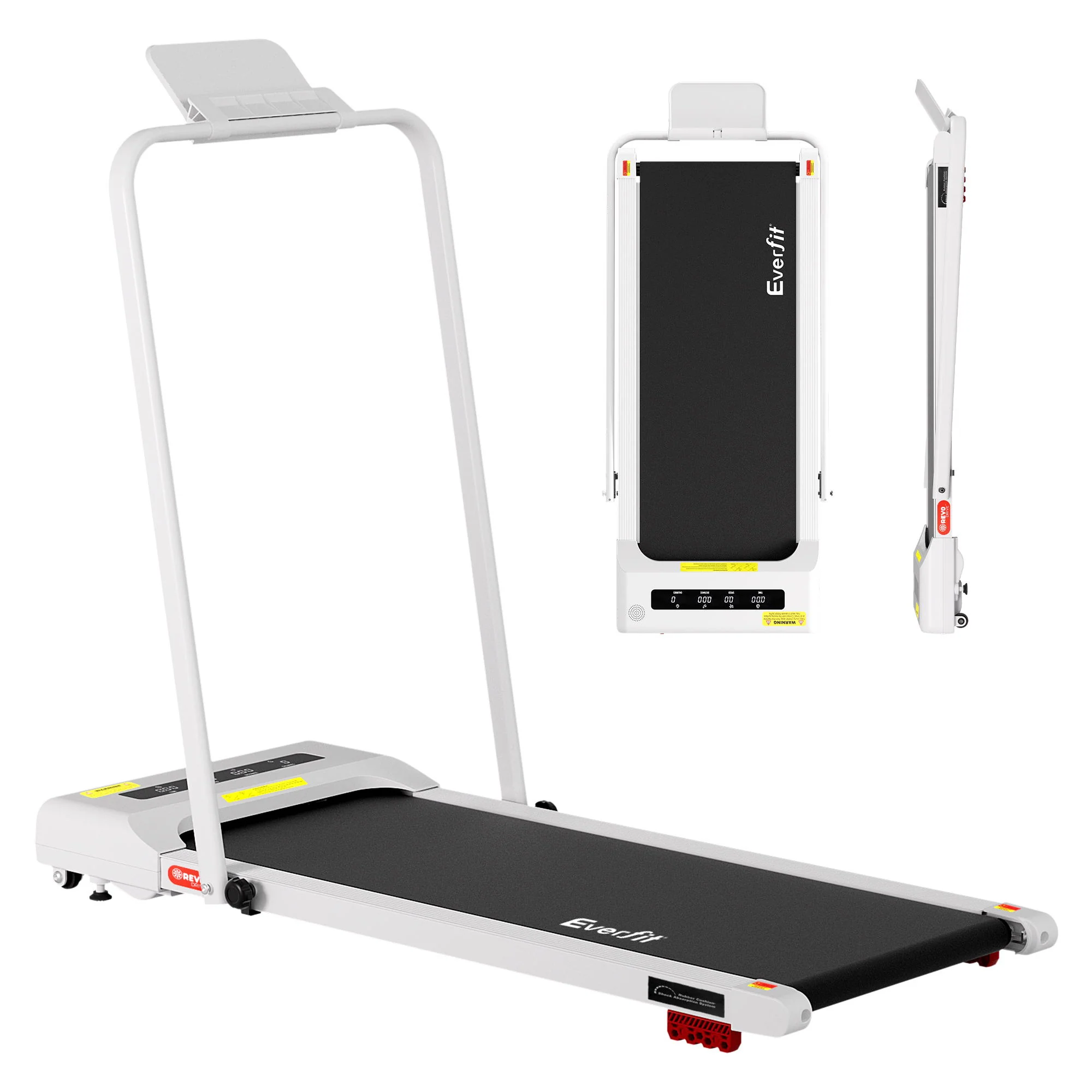 Everfit Treadmill Electric Walking Pad Incline Under Desk 380mm White - Image 3