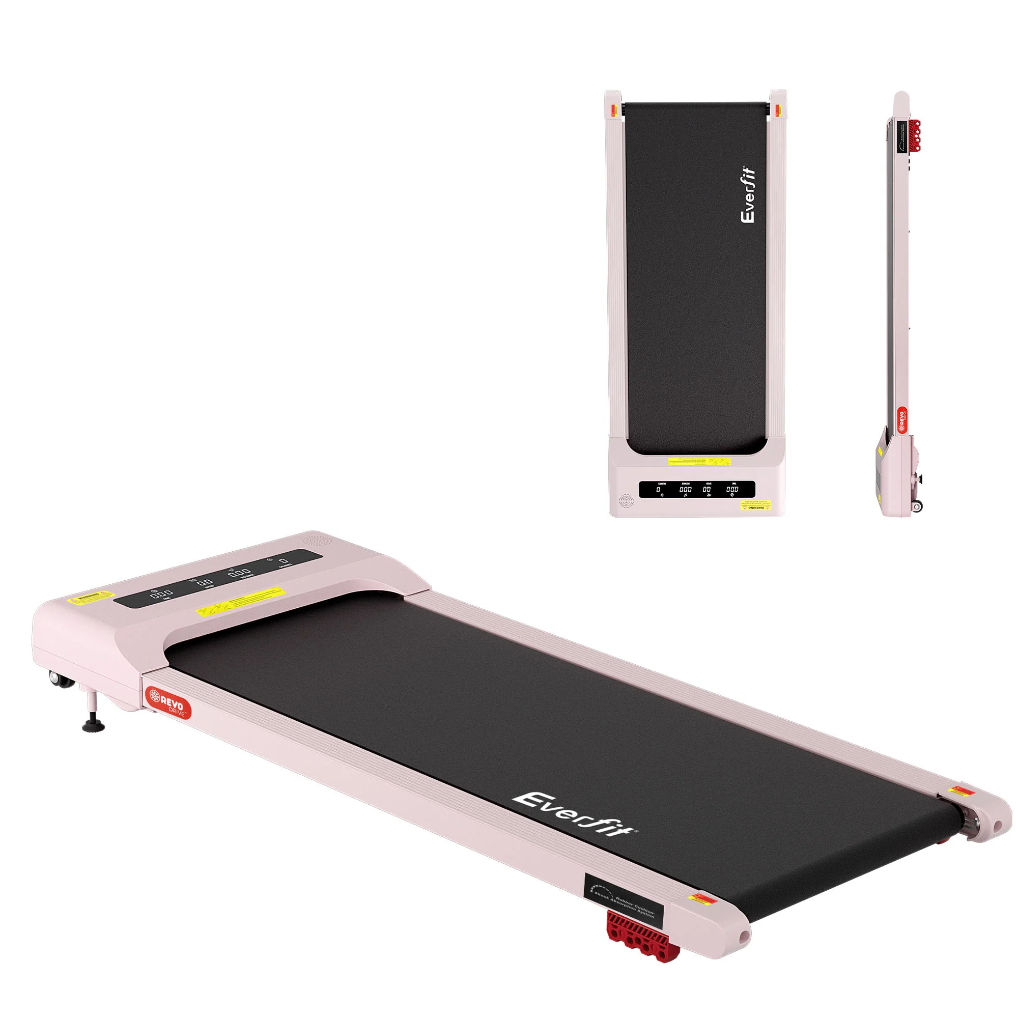 Everfit Treadmill Electric Walking Pad Incline Under Desk Home Gym 380mm Pink - Image 3