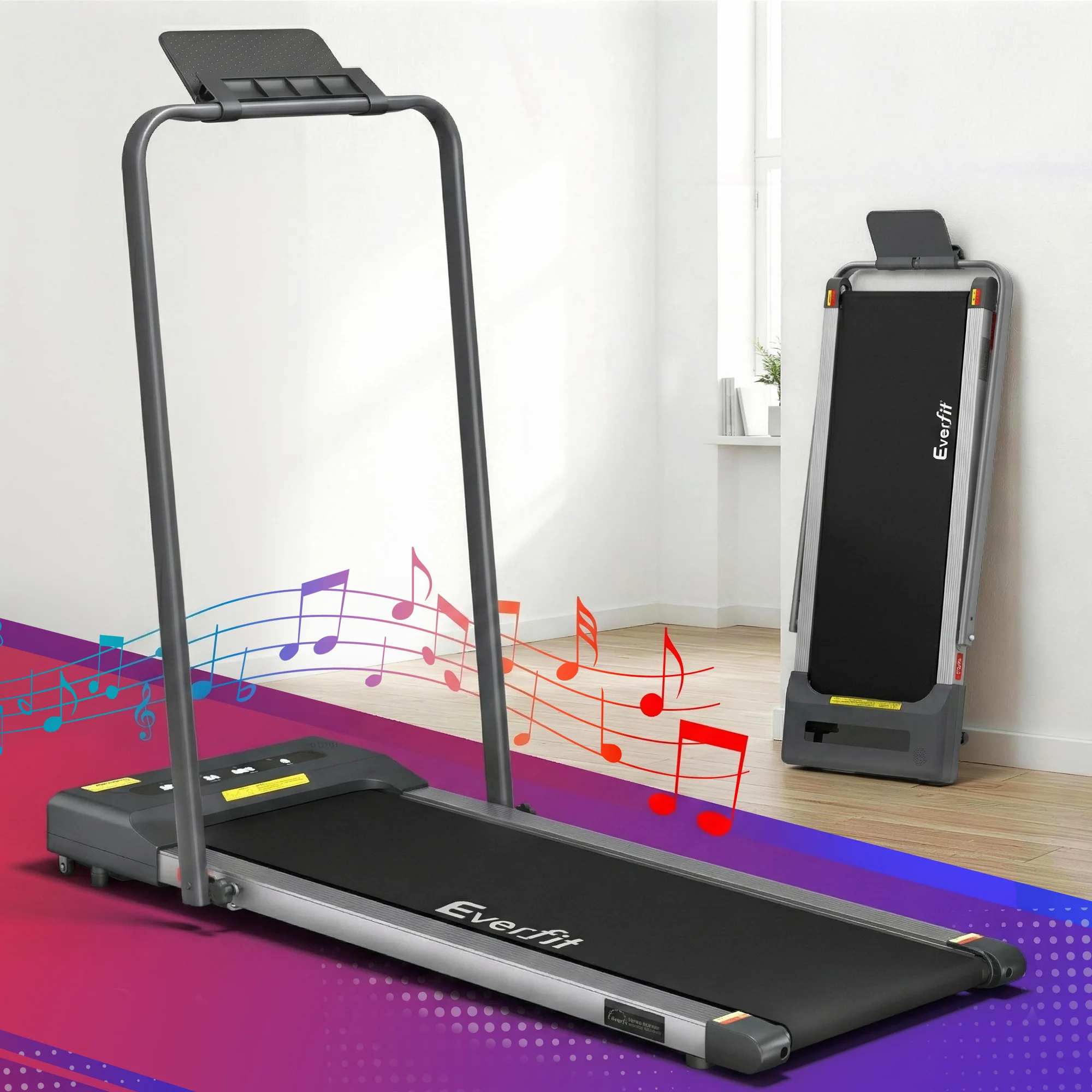 Everfit Treadmill Electric Walking Pad Under Desk Home Gym Fitness 380mm Grey - Image 6