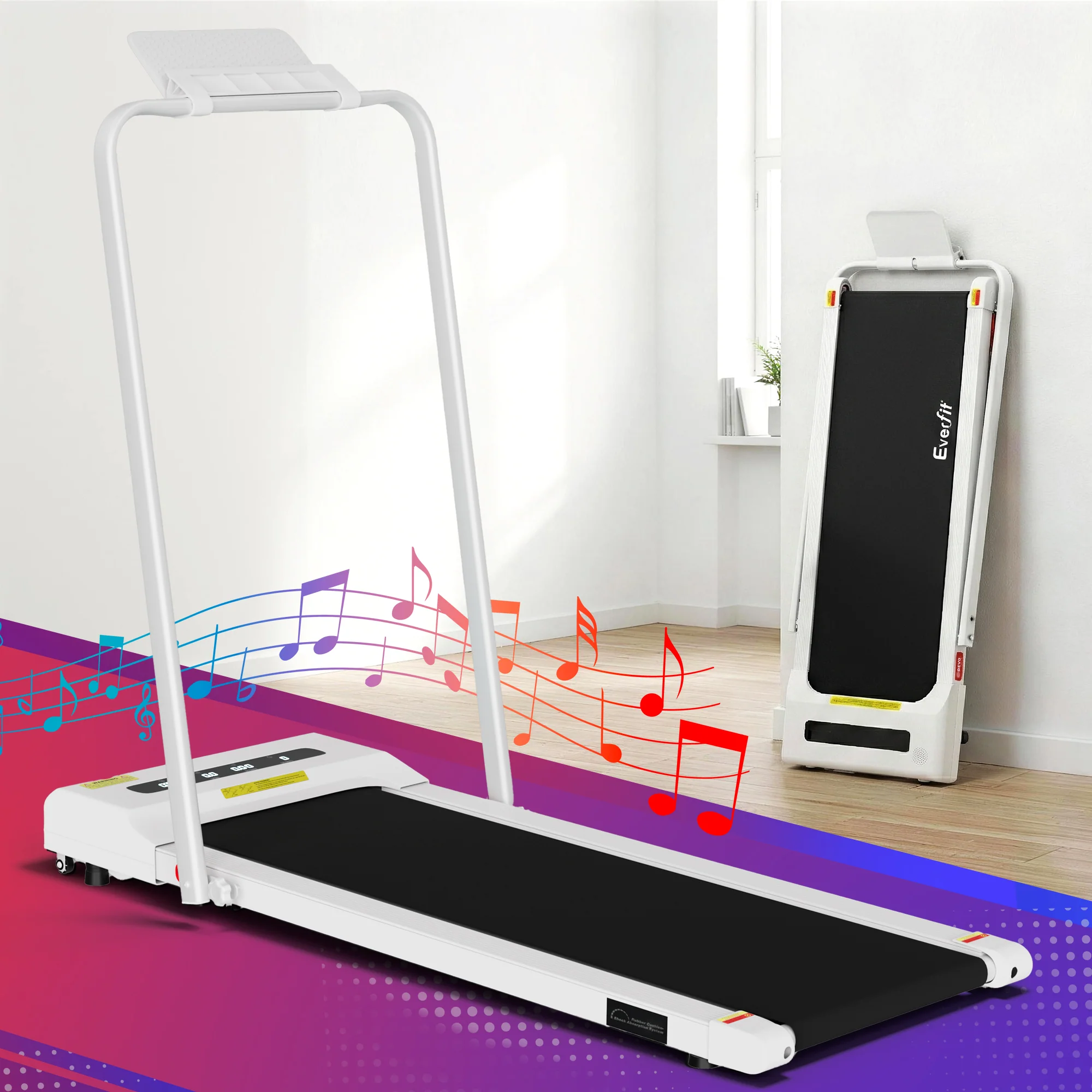 Everfit Treadmill Electric Walking Pad Under Desk Home Gym Fitness 380mm White - Image 7