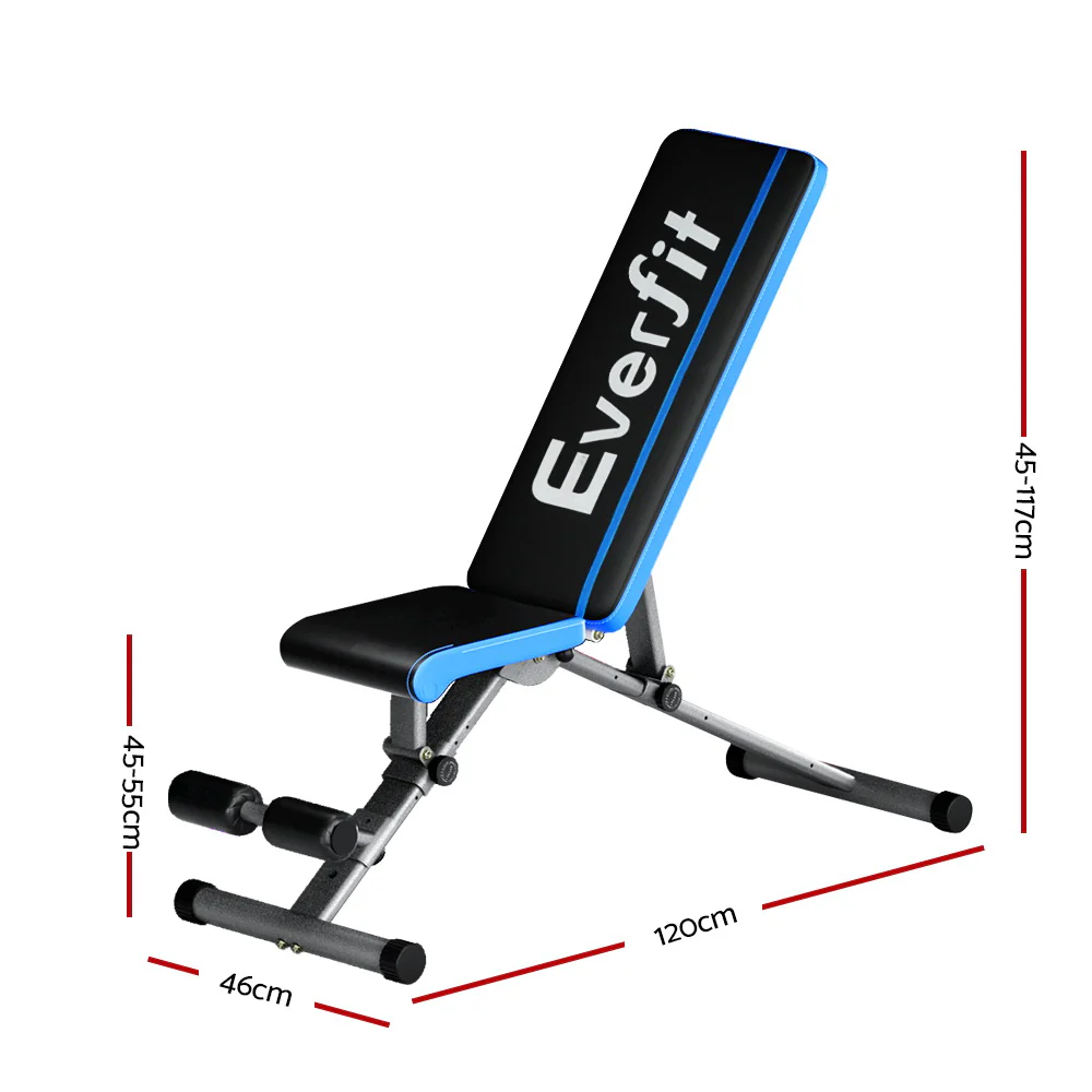 Everfit Weight Bench Adjustable FID Bench Press Home Gym 330kg Capacity - Image 2