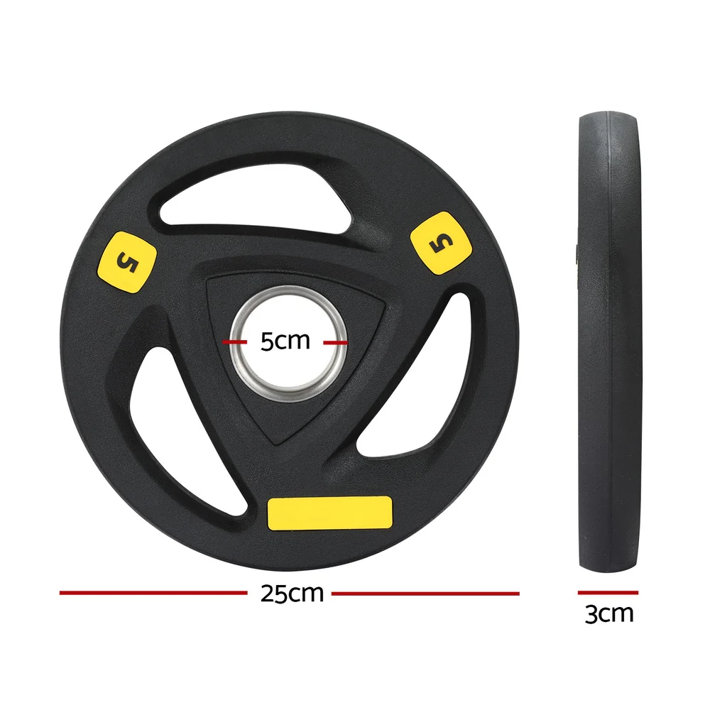 Everfit Weight Plates Standard 5kgx2 Dumbbells Barbells Plate Weight Lifting Home - Image 3